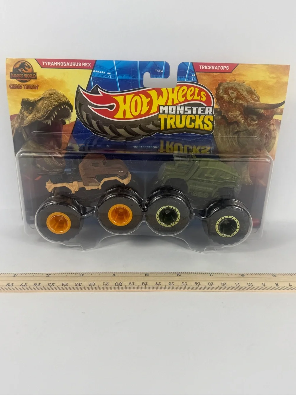 Hot Wheels Demolition Doubles Jurassic World Tyrannosaurus Rex and Triceratops